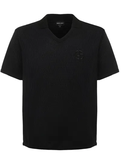 Shop Giorgio Armani Polo Clothing In Black
