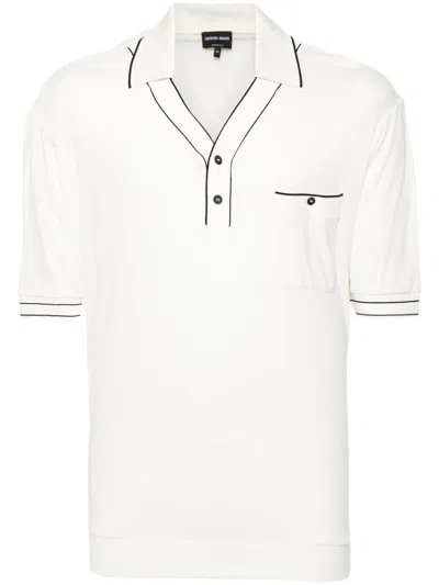 Shop Giorgio Armani Polo Clothing In White