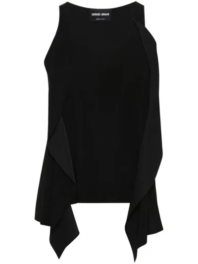 Shop Giorgio Armani Top Clothing In Black