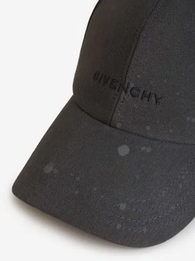 Shop Givenchy Logo Cotton Cap In Dark Grey