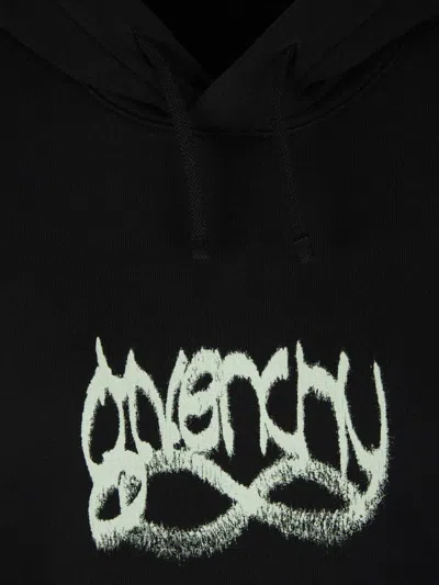 Shop Givenchy Printed Hooded Sweatshirt In Black