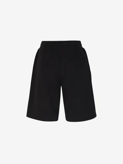 Shop Givenchy Printed Cotton Shorts In Black