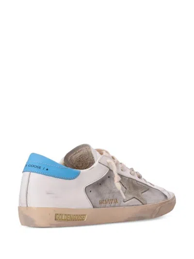 Shop Golden Goose Super Star Leather Upper Shoes In White