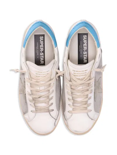 Shop Golden Goose Super Star Leather Upper Shoes In White