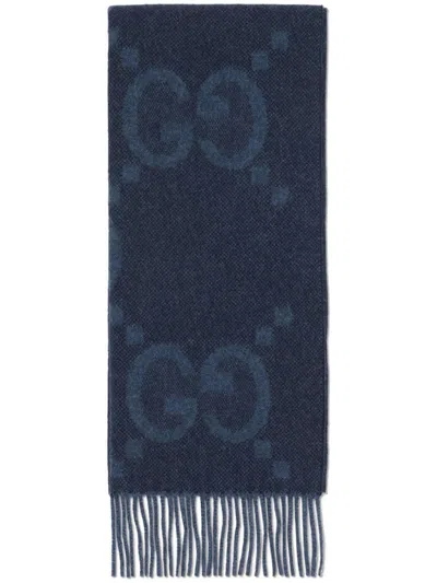 Shop Gucci Canvy Scarf Accessories In Blue