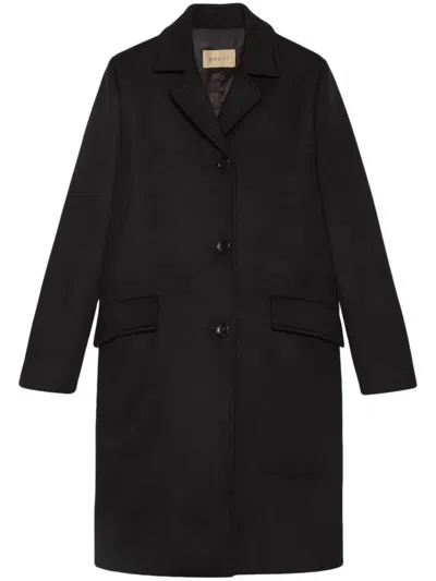 Shop Gucci Coat Clothing In Black