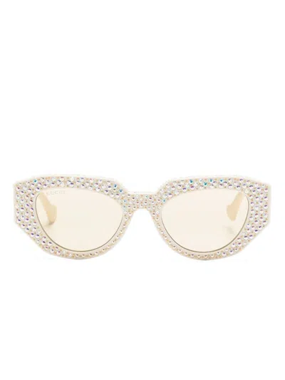 Shop Gucci Eyewear Eyes Accessories In White