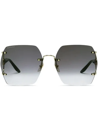 Shop Gucci Eyewear Eyes Accessories In Grey