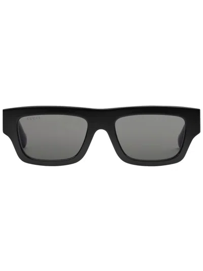 Shop Gucci Eyewear Man Sunglasses Accessories In Black