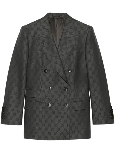 Shop Gucci Jacket Clothing In Grey