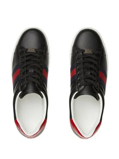Shop Gucci Ace Sneakers Shoes In Black