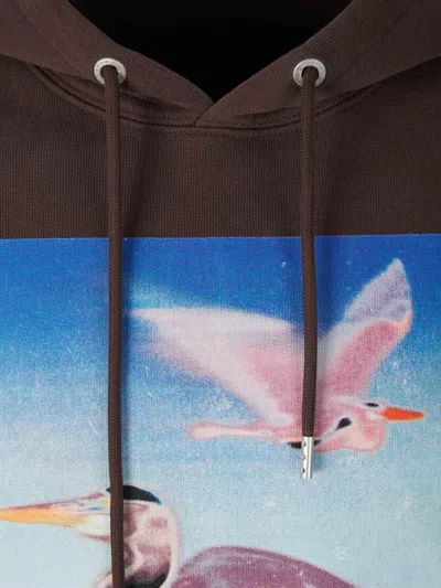 Shop Heron Preston Printed Cotton Sweatshirt In Brown