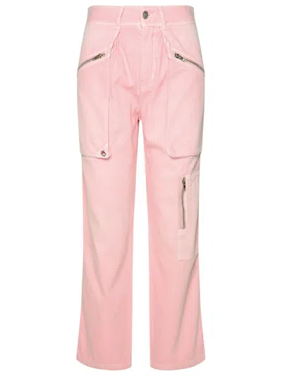Shop Isabel Marant 'juliette' Pink Cotton Pants