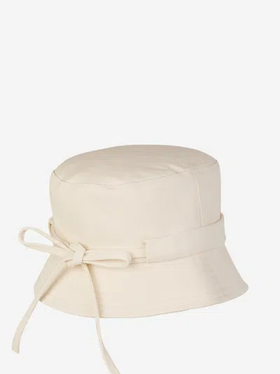 Shop Jacquemus Denim Bucket Hat In Black