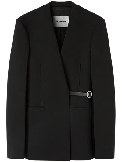 Shop Jil Sander Jacket 31 Tm Wl Clothing In Black