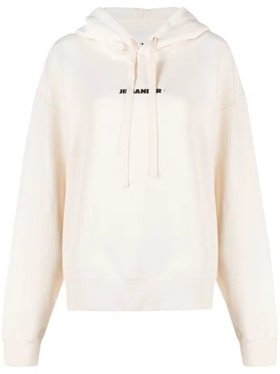 Shop Jil Sander Sweatshirt W/h Ls Clothing In Nude & Neutrals