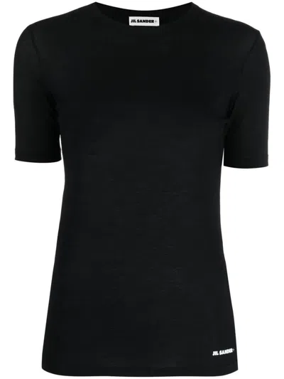 Shop Jil Sander T-shirt Cn Ss Clothing In Black