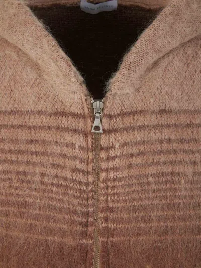 Shop John Elliott Gradient Zipper Sweatshirt In Brown