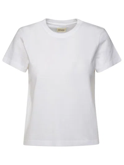Shop Khaite White Cotton Emmylou T-shirt