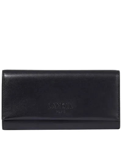 Shop Lancel Slim Flap Wallet Accessories In Black