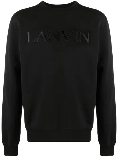 Shop Lanvin Sweat Shirt Emb Clothing In Black