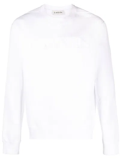 Shop Lanvin Sweat Shirt Emb Clothing In White