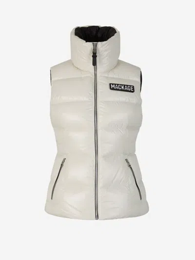 Shop Mackage Chaya Light Vest In Cream