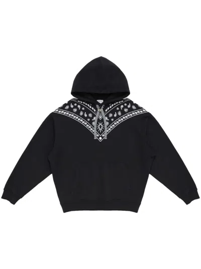 Shop Marcelo Burlon County Of Milan Comfort Hoodie Bandana Clothing In Black