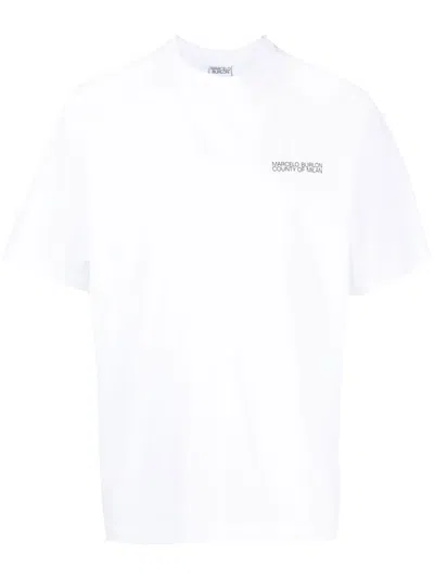Shop Marcelo Burlon County Of Milan Tempera Cross Over T-shirt Clothing In White