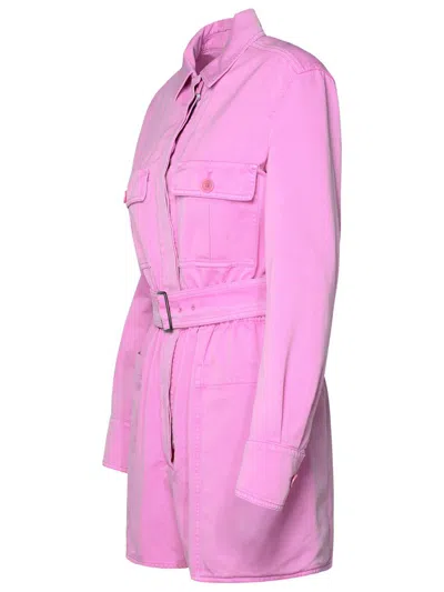 Shop Max Mara Peony Cotton Playsuit In Pink