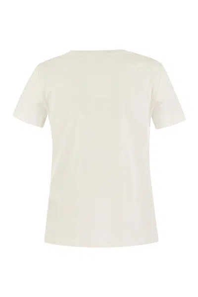 Shop Max Mara Studio Rita - Cotton T-shirt With Print In White