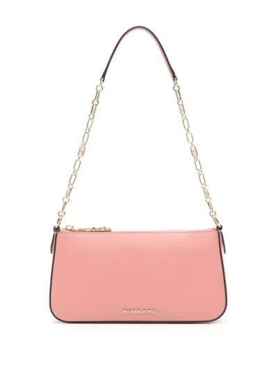 Shop Michael Kors Empire Pounch Bags In Pink & Purple