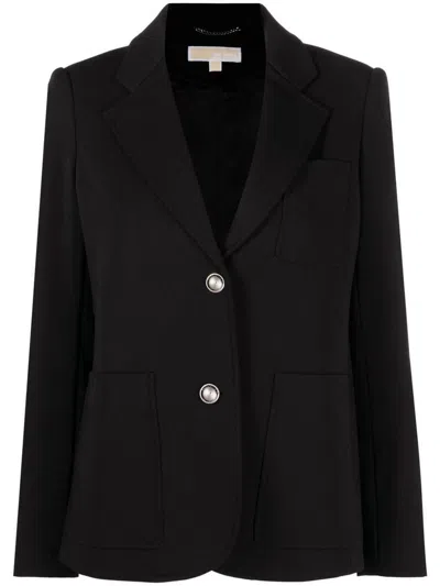 Shop Michael Kors Patch Fitted Blazer Clothing In Black
