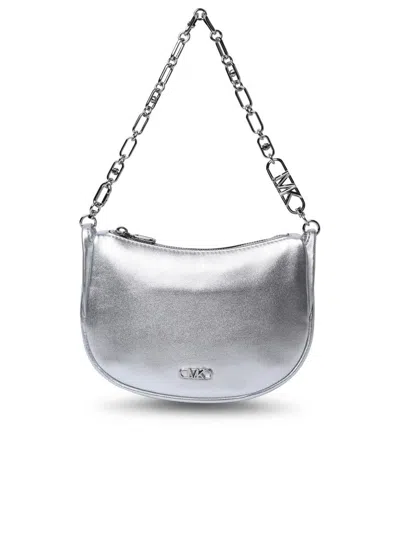 Shop Michael Kors Silver Leather 'kendall' Bag