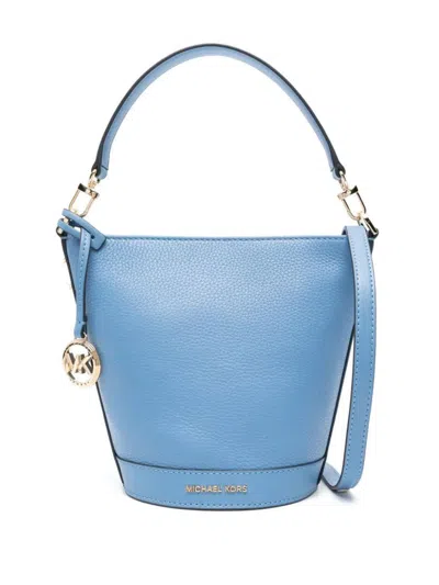 Shop Michael Kors Sm Tz Conv Bucket Xbody Bags In Blue
