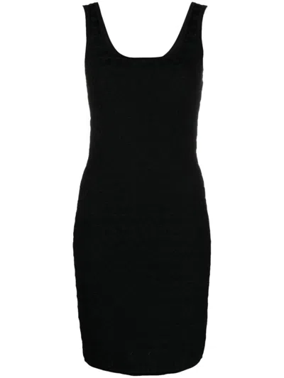 Shop Michael Kors Tonal Tank Mini Dress Clothing In Black