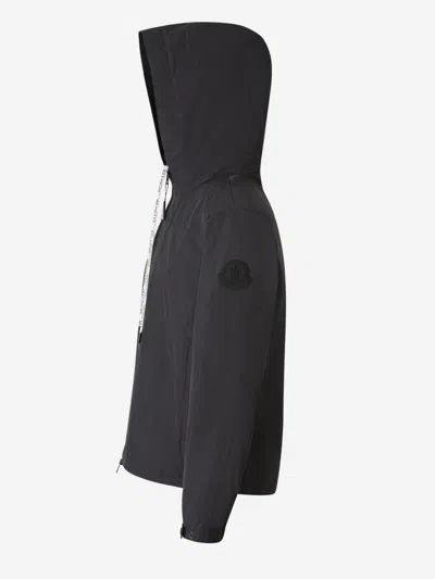 Shop Moncler Hooded Technical Jacket In Black