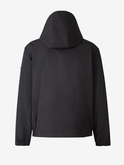 Shop Moncler Hooded Technical Jacket In Black