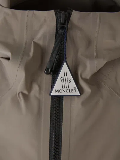 Shop Moncler Kurz Technical Jacket In Logo Patch On The Sleeve