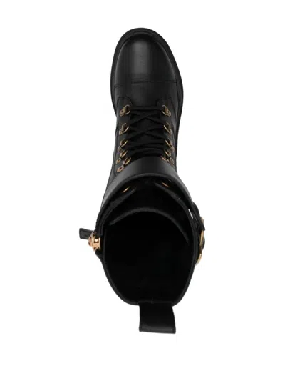 Shop Moncler Larue Buckle Ankle Boots Shoes In Black