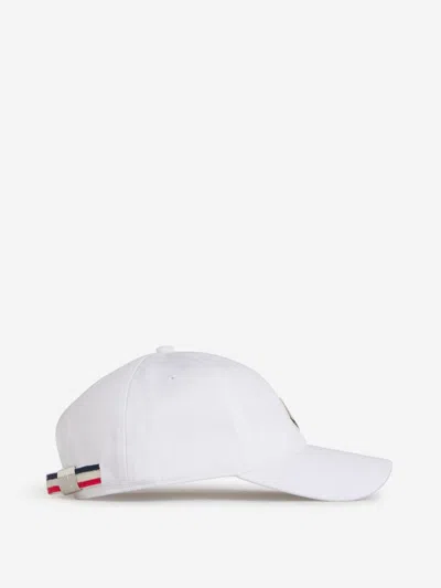Shop Moncler Logo Cotton Cap In White