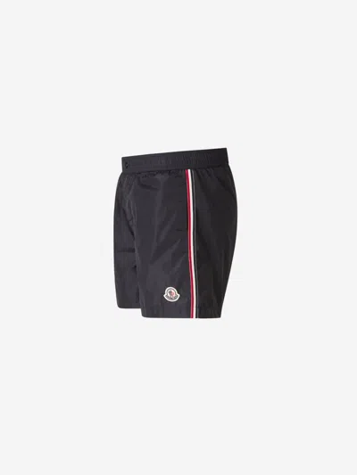 Shop Moncler Mare Boxer Swimsuit In Navy Blue