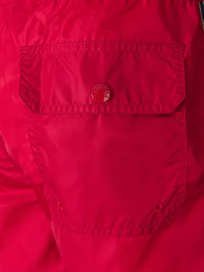 Shop Moncler Mare Boxer Swimsuit In Red