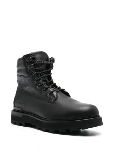 Shop Moncler Peka Hiking Boots Shoes In Black