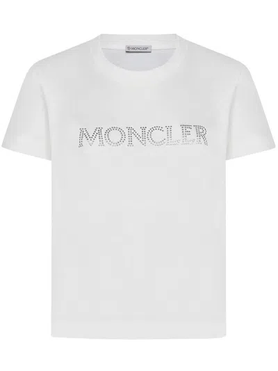 Shop Moncler Ss T-shirt Clothing In White