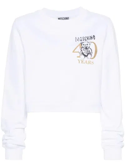 Shop Moschino Sweatshirt Clothing In White