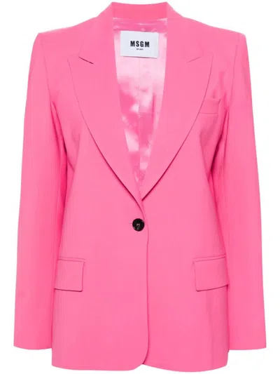 Shop Msgm Jacket Clothing In Pink & Purple