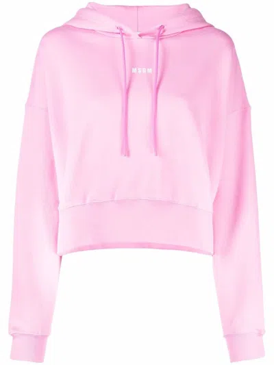 Shop Msgm Sweatshirt Clothing In Pink & Purple