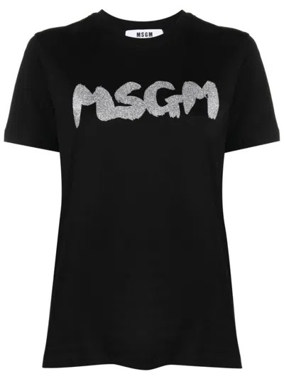 Shop Msgm T-shirt Clothing In Black