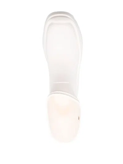 Msgm Ridged-rubber Sole Boots In White
